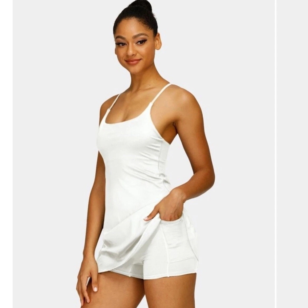 Abercrombie & Fitch White Tennis Onsie Dress/shorts